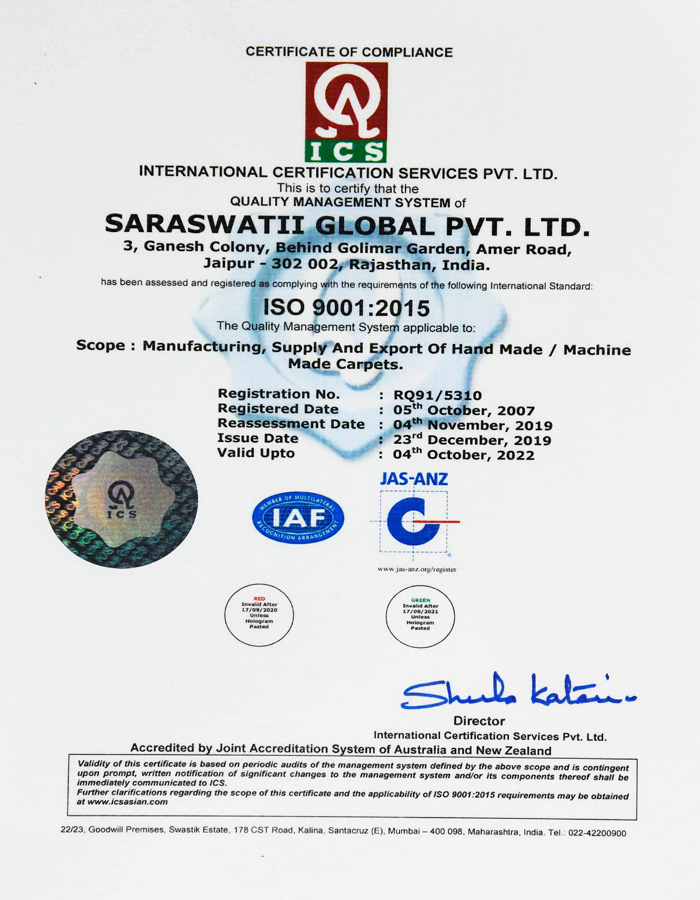 Saraswati Global Area Rugs & Carpets Manufacture Carpets Suppliers