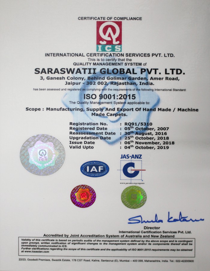 Saraswati Global Area Rugs & Carpets Manufacture Carpets Suppliers