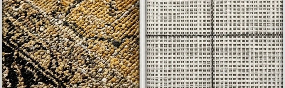 Close-up / Texture Image - Detailed shot showing the intricate texture and weave of a handmade rug vs. synthetic backing