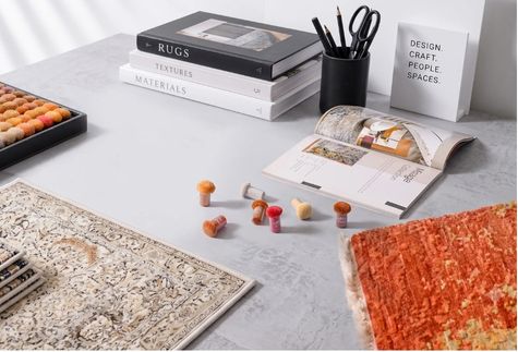 Custom Area Rugs for USA Projects - Artisan at work or bespoke luxury interior project