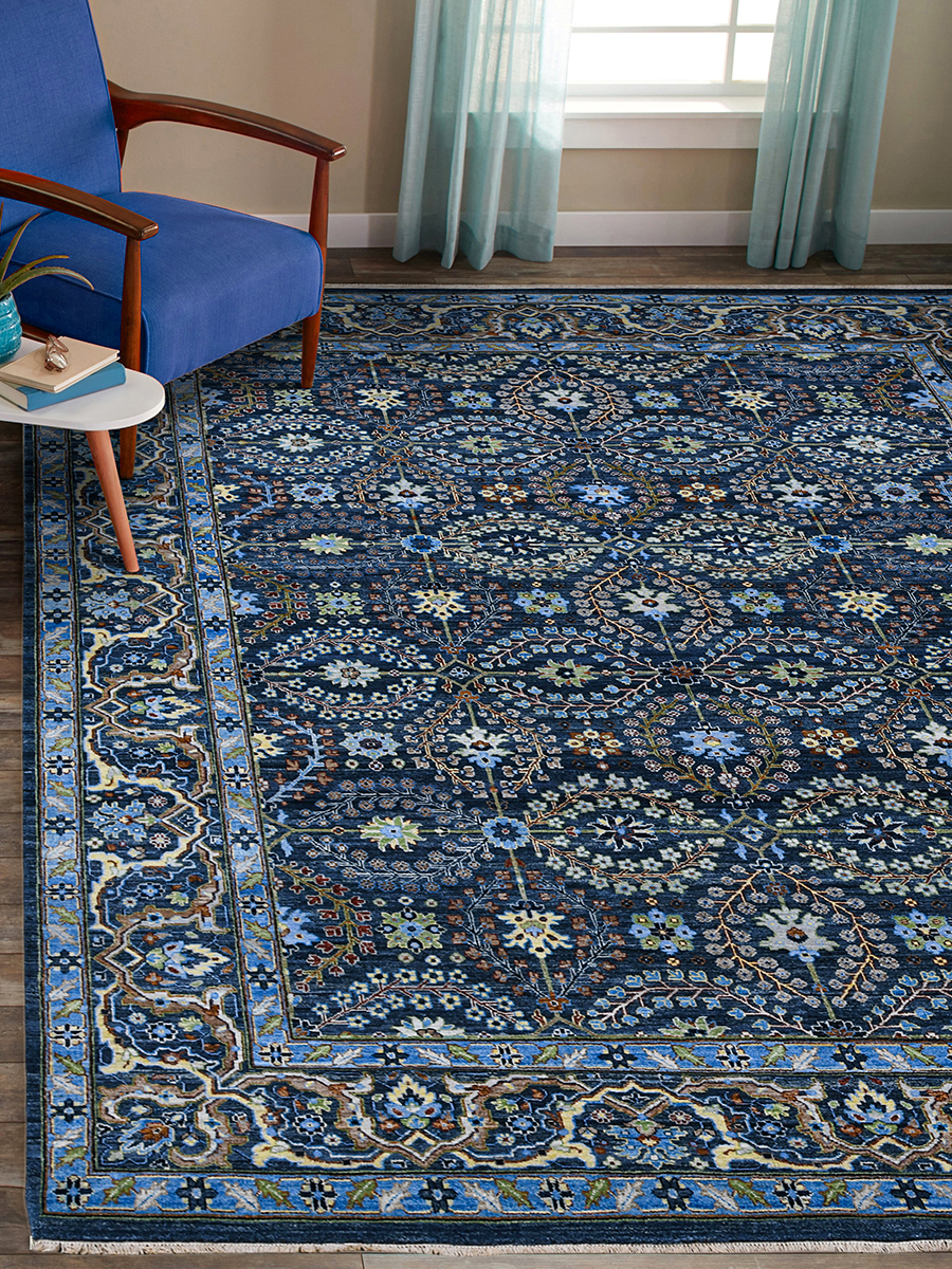 Heritage HRT-53 Indigo Rug & Hand Knotted|Saraswati Global