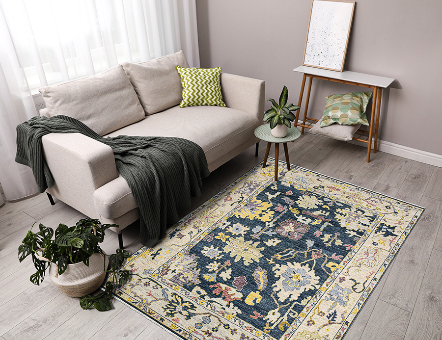 Jaigarh Medium Blue Dirty White Main Image