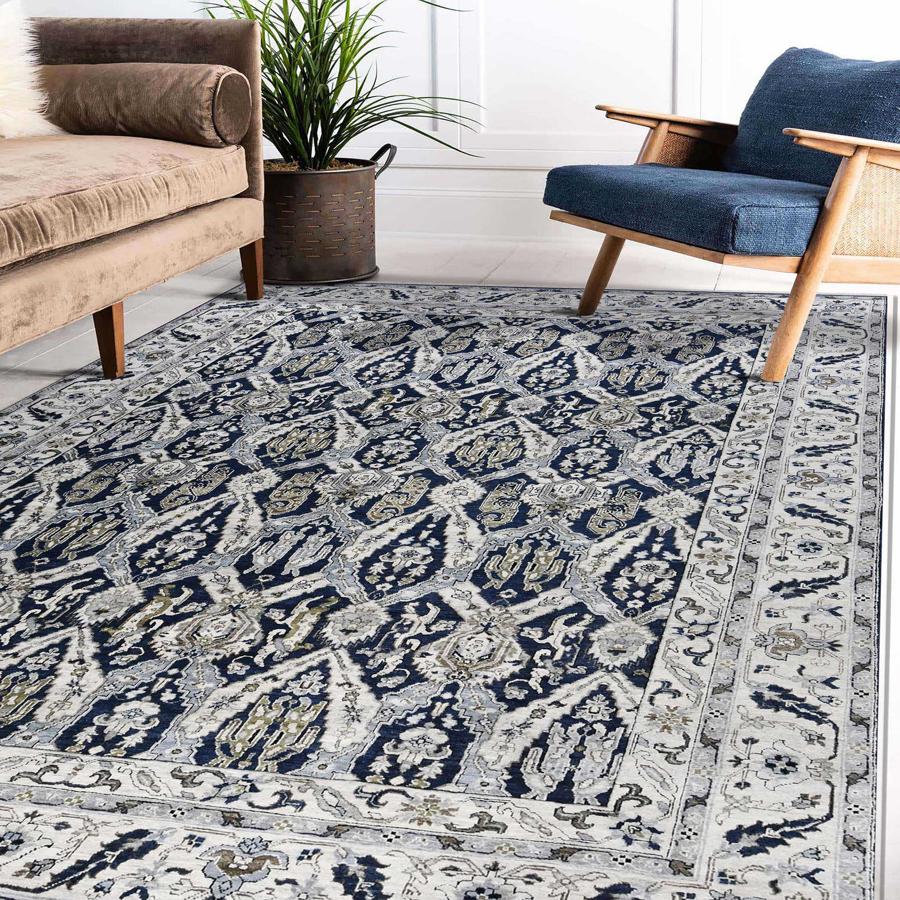 NUIT ARABE NUI-28 INDIGO IVORY Main Image